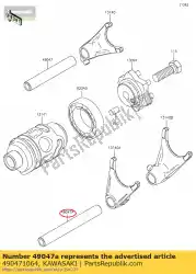 Here you can order the rod-shift,l=81 from Kawasaki, with part number 490471064: