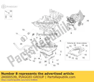 Piaggio Group 2A000539 bomba de óleo - Lado inferior