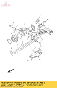 yamaha 109271140000 tapón, soporte principal - Lado inferior