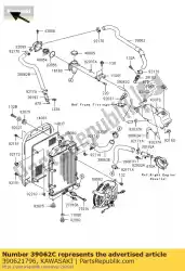 Here you can order the hose-cooling,thermo-r vn1500-j from Kawasaki, with part number 390621796: