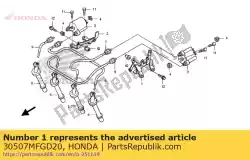 Aquí puede pedir quédate, l. Bobina de encendido de Honda , con el número de pieza 30507MFGD20: