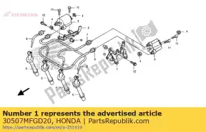 Honda 30507MFGD20 quédate, l. bobina de encendido - Lado inferior