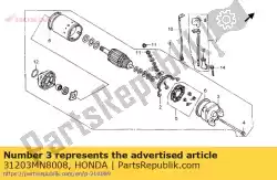 Qui puoi ordinare nessuna descrizione disponibile al momento da Honda , con numero parte 31203MN8008: