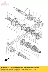 Ici, vous pouvez commander le engrenage, 4ème roue auprès de Yamaha , avec le numéro de pièce 2GU172410000: