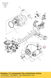 triumph T3205067 bolt, hhf, lghtd, m6x1.0x25, slv - Il fondo