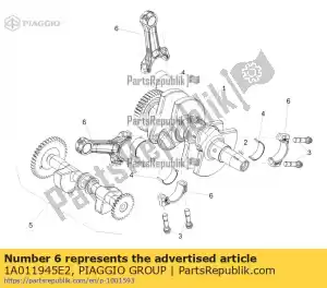 Piaggio Group 1A011945E2 connecting rod, weight class e2 - Bottom side