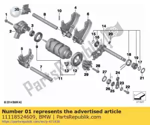 bmw 11118524609 zeskantbout met binnen torx - m6x30-8.8-mk - Onderkant