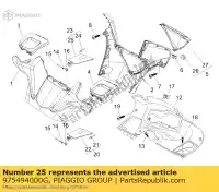 975494000G, Piaggio Group, falda aprilia gilera  nexus sr sr max zapm3560, zd4m3560 zd4m357, zapm357 125 250 300 500 1998 2006 2007 2008 2009 2011 2016 2017, Nuovo