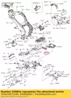 35063097218R, Kawasaki, stay,carrier,rh,f.s.blac kawasaki klz versys b 1000 kle650 650 650l lams klz1000 se s , New