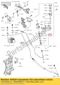 kawasaki 430200023 pistón-comp-freno ex250lff - Lado inferior