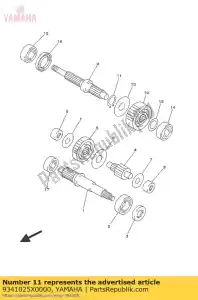 yamaha 9341025X0000 circlip - Bottom side