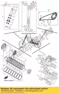 yamaha 1SSW002G00 kit de rolamento de choque - Lado inferior