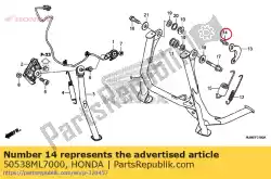 Ici, vous pouvez commander le crochet, ressort de support principal auprès de Honda , avec le numéro de pièce 50538ML7000:
