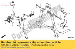 Here you can order the hook, main stand spring from Honda, with part number 50538ML7000: