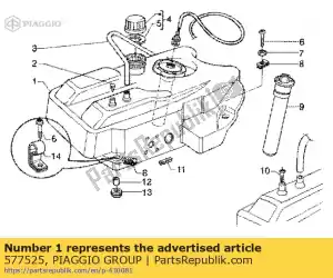 Piaggio Group 577525 tanque - Lado inferior