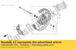 Aqui você pode pedir o subconjunto da roda., fr. (### em Honda , com o número da peça 44650GEL700: