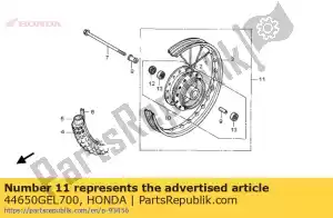 Honda 44650GEL700 subconjunto da roda., fr. (### - Lado inferior