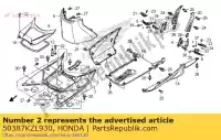 50387KZL930, Honda, cuscino c, batteria honda sh i  ad a d nsc502wh sh125 sh125a sh125ad sh125d 125 502 , Nuovo