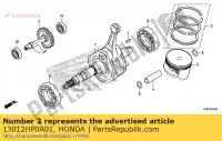 13012HP0A01, Honda, set di anelli, pistone (0,50) honda  trx 500 2010 2011 2012 2017 2018 2019 2020, Nuovo