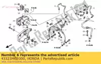 43323MGE000, Honda, clamper, fr. przewód hamulcowy honda vfr 1200 2010 2011 2012 2013, Nowy