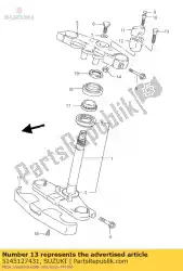 Ici, vous pouvez commander le boulon, fourche intérieure auprès de Suzuki , avec le numéro de pièce 5145127431: