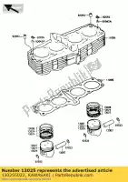 130255022, Kawasaki, set pistone anello l, 0 / s z750-r1 kawasaki gpz gt zephyr zx 750 1985 1987 1991 1992 1993 1994 1995 1996 1997, Nuovo