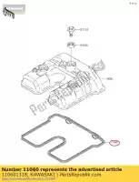 110601318, Kawasaki, junta, tampa da cabeça klx250-d1 kawasaki  d klx 125 250 300 1993 1994 1995 1996 1997 1998 1999 2000 2001 2002 2003 2009 2010 2011 2012 2013 2014 2015 2016 2017 2018 2019 2020 2021, Novo