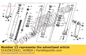 Honda 51425KZZA21 pipe comp., r. slide - Bottom side
