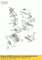 560491435, Kawasaki, patroon, upp motorkap, r zx900-a7 kawasaki gpz 900 1990 1993, Nieuw