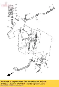 yamaha 4KM272120000 as, rempedaal - Onderkant