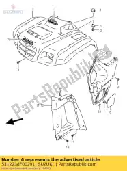 cover, fr spatbord van Suzuki, met onderdeel nummer 5312238F00291, bestel je hier online: