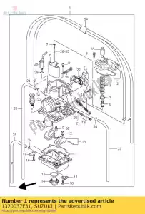 suzuki 1320037F31 carburador assy - Lado inferior