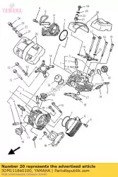 Ici, vous pouvez commander le couvercle, côté culasse 2 auprès de Yamaha , avec le numéro de pièce 3DM111860100: