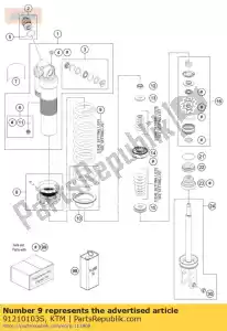 ktm 91210103S ressort 260 54 n / mm - La partie au fond