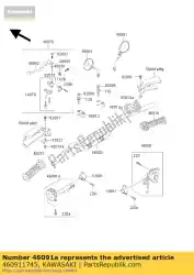 Tutaj możesz zamówić kontrola zespo? U obudowy, od Kawasaki , z numerem części 460911745: