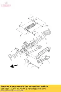 yamaha 288221410000 shaft, pivot - Bottom side