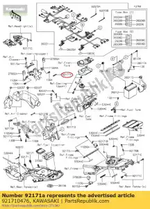 kawasaki 921710476 clamp kaf400-b1 - Bottom side