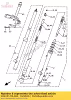 39K23170L000, Yamaha, cylindre, fourche avant yamaha yz lc a yzlc 80, Nouveau