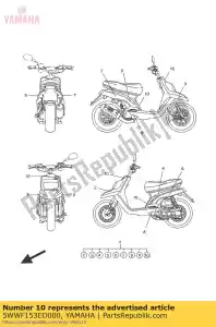 yamaha 5WWF153ED000 emblem, yamaha - Bottom side