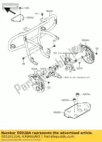 550201224, Kawasaki, guarda, interno, rh klf300-b1 kawasaki klf 300 2000 2001 2002 2003 2004 2005 2006, Novo