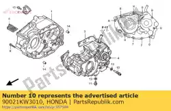 Ici, vous pouvez commander le boulon, butée de ressort de rappel de changement de vitesse auprès de Honda , avec le numéro de pièce 90021KW3010: