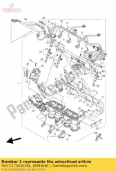 Aqui você pode pedir o conjunto do corpo do acelerador em Yamaha , com o número da peça 5VY137500100: