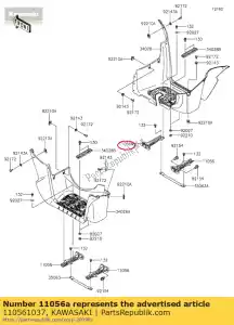 Kawasaki 110561037 support, pied de lit - La partie au fond