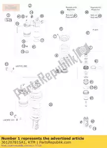 ktm 36120781SA1 monoshock lower part cpl. - Bottom side