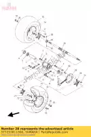 5YT253811000, Yamaha, Axle, wheel yamaha yfm 350 2004 2005 2006 2007 2008 2009 2010 2011 2012 2013, New