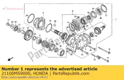 Here you can order the case assy side ge from Honda, with part number 21100MS9000:
