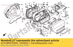 Honda 81438MCA000 arruela, configuração de dobradiça - Lado inferior
