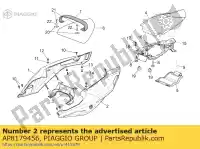 AP8179456, Piaggio Group, lh carenagem traseira. cinza aprilia rsv 1000 2004 2005 2006 2007 2008, Novo