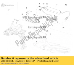 Aprilia 2R000034, Pasacables, OEM: Aprilia 2R000034