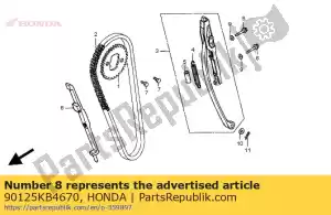 honda 90125KB4670 bolt, special, 6mm - Bottom side